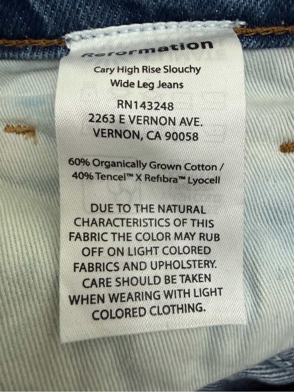 Reformation Cary High Rise Slouchy Wide Leg Jeans in Chesapeake Studded Size 27 - Picture 6 of 6